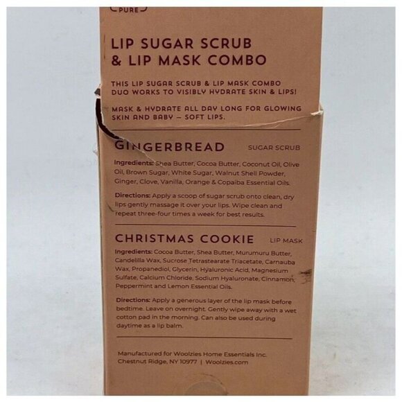 Woolzies Sugar Lip Scrub Mask Set Gingerbread Cookie Cruelty Free All Natural - Picture 5 of 6